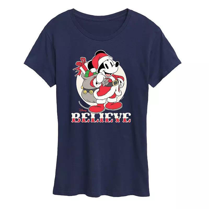 Disney's Mickey Mouse Women's Believe Holiday Graphic Tee, Girl's, Size: XXL, Heather Grey Product Image