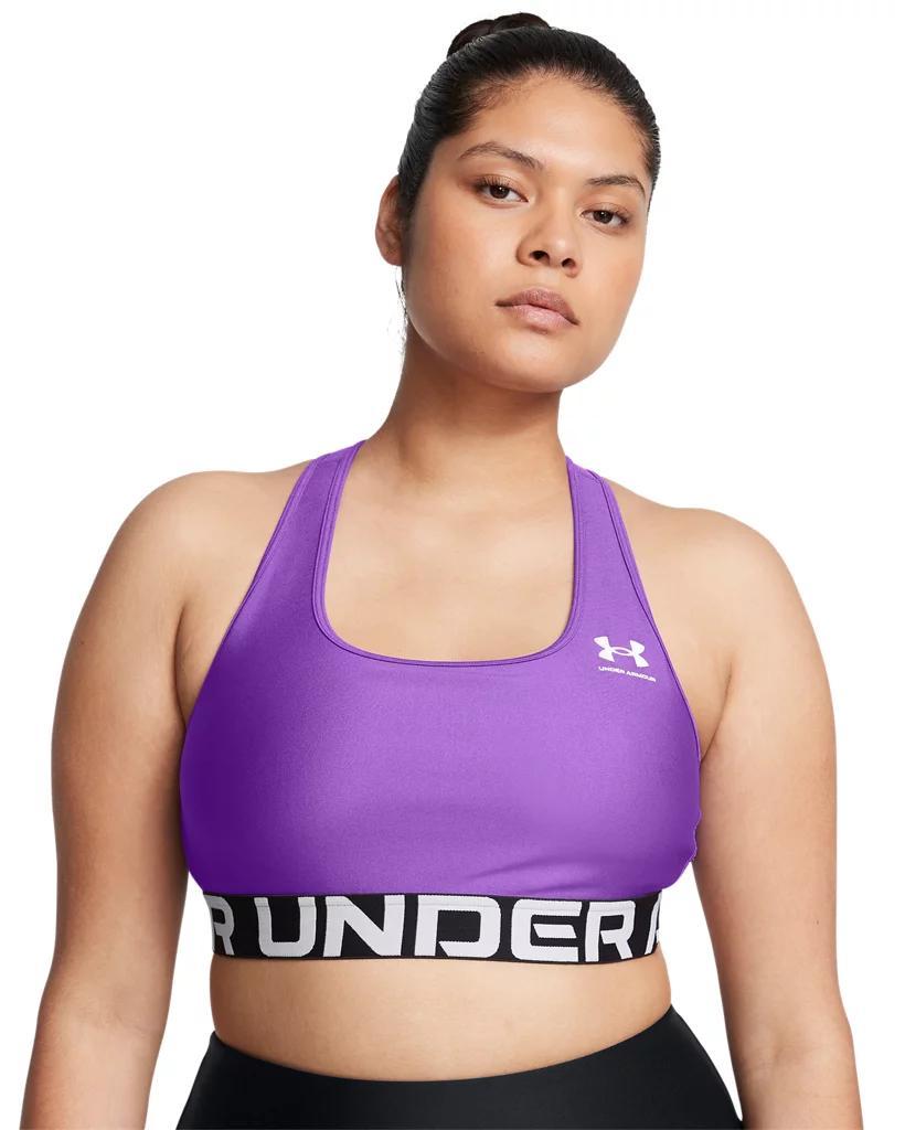 Women's HeatGear® Armour Mid Branded Sports Bra Product Image