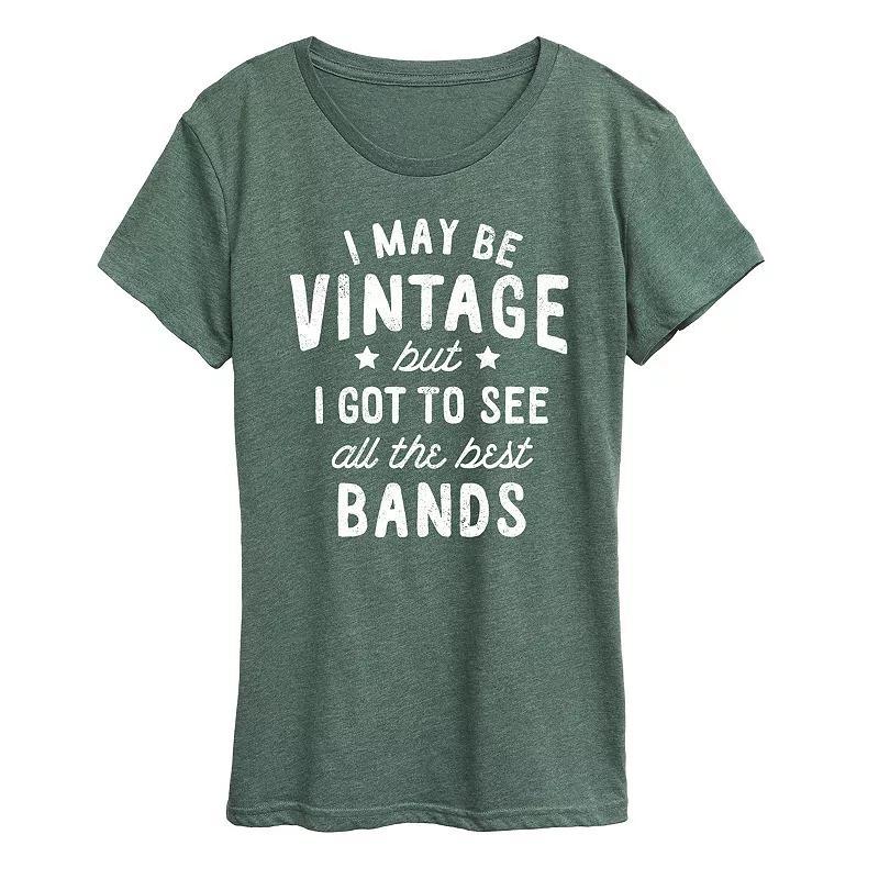 Plus I May Be Vintage Best Bands Graphic Tee, Women's,  Product Image