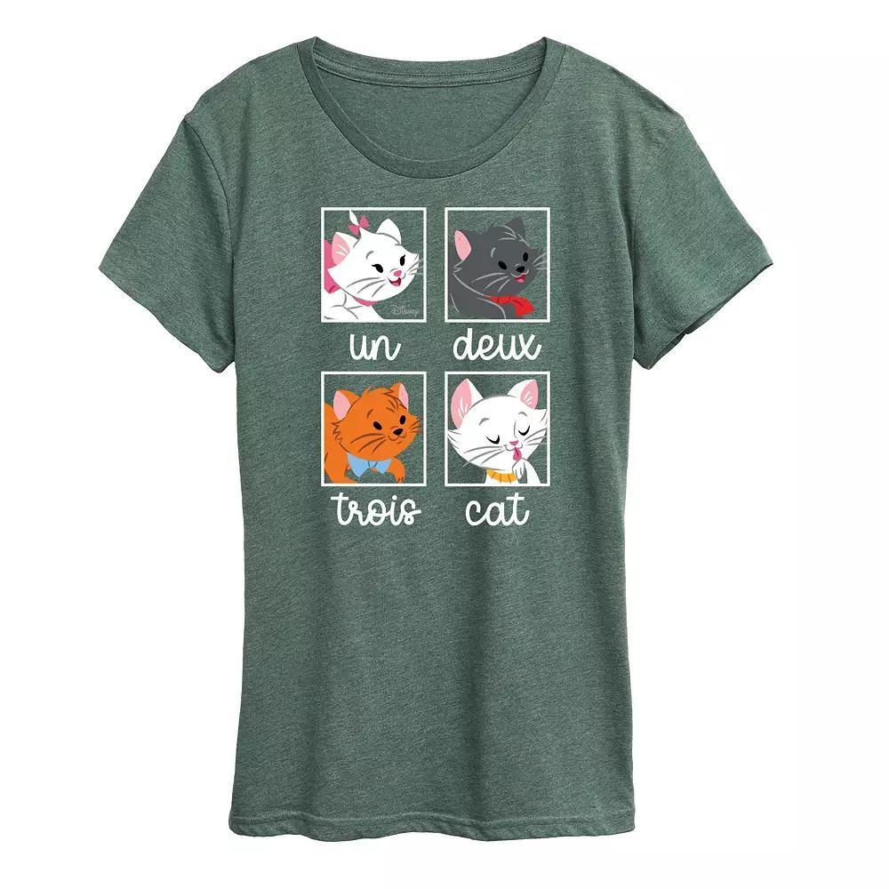 Disney's The Aristocats Women's Un Deux Trois Cat Graphic Tee, Girl's,  Product Image