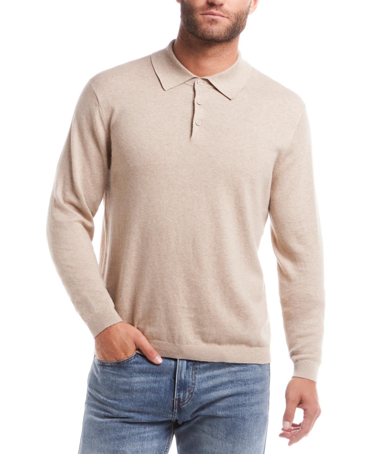 Weatherproof Vintage Mens Long Sleeve Cotton Cashmere Polo Sweater Product Image