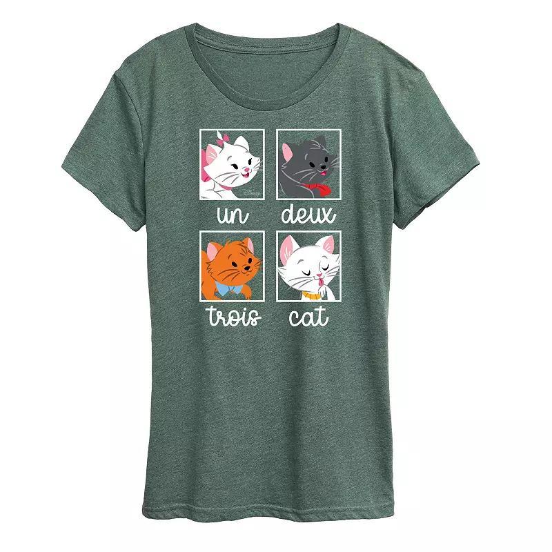 Disney's The Aristocats Women's Un Deux Trois Cat Graphic Tee, Girl's,  Product Image