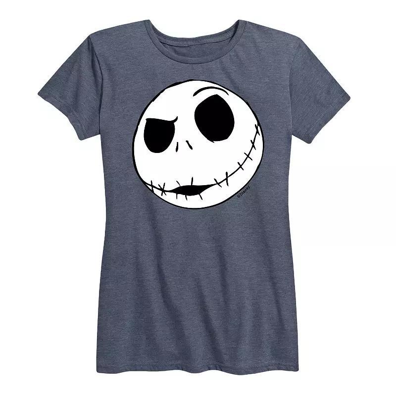 Disney's Nightmare Before Christmas Women's Jack Face Graphic Tee, Girl's, Size: Small, Dark Red Product Image