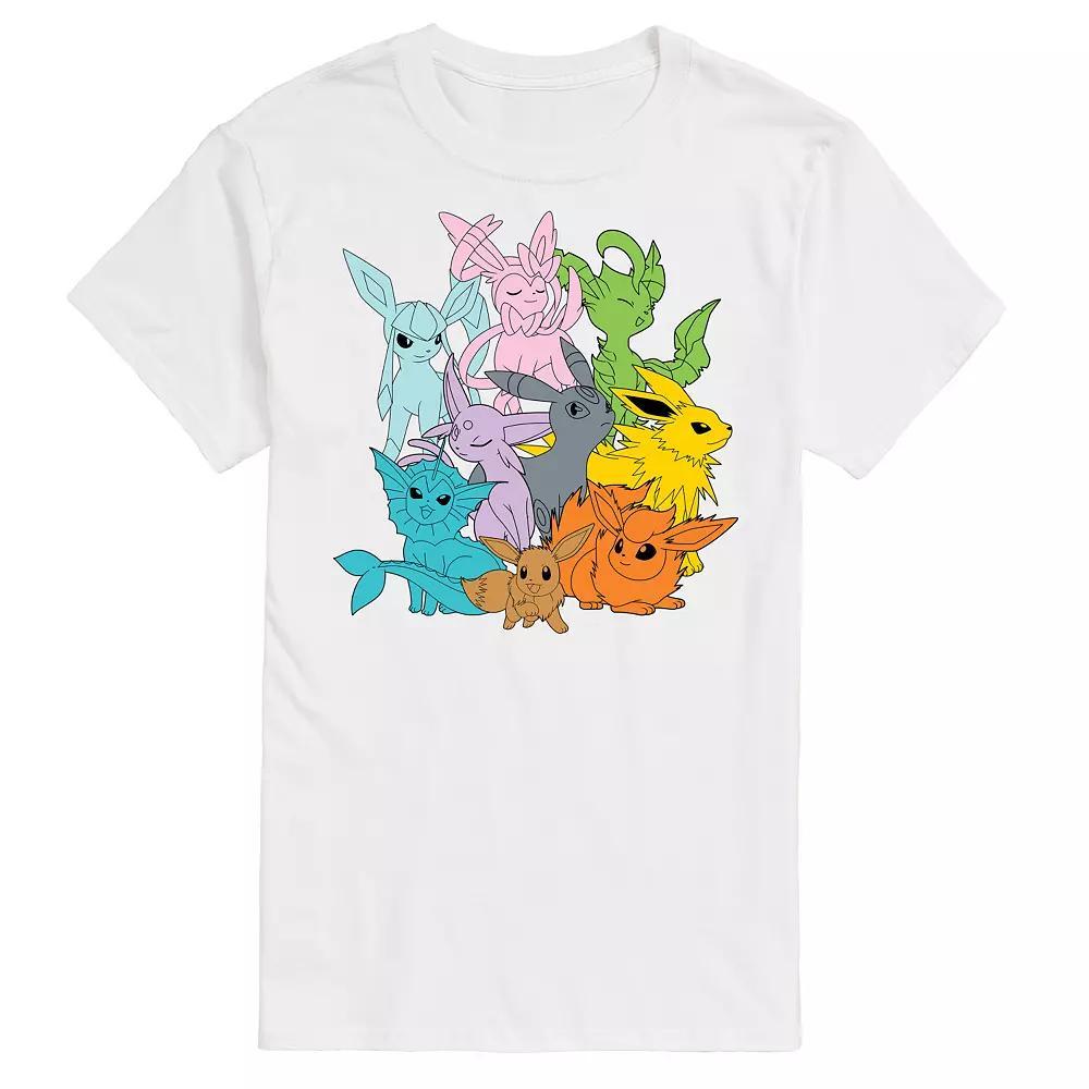 Men's Pokemon Eevolutions Graphic Tee, Size: XXL, White Product Image