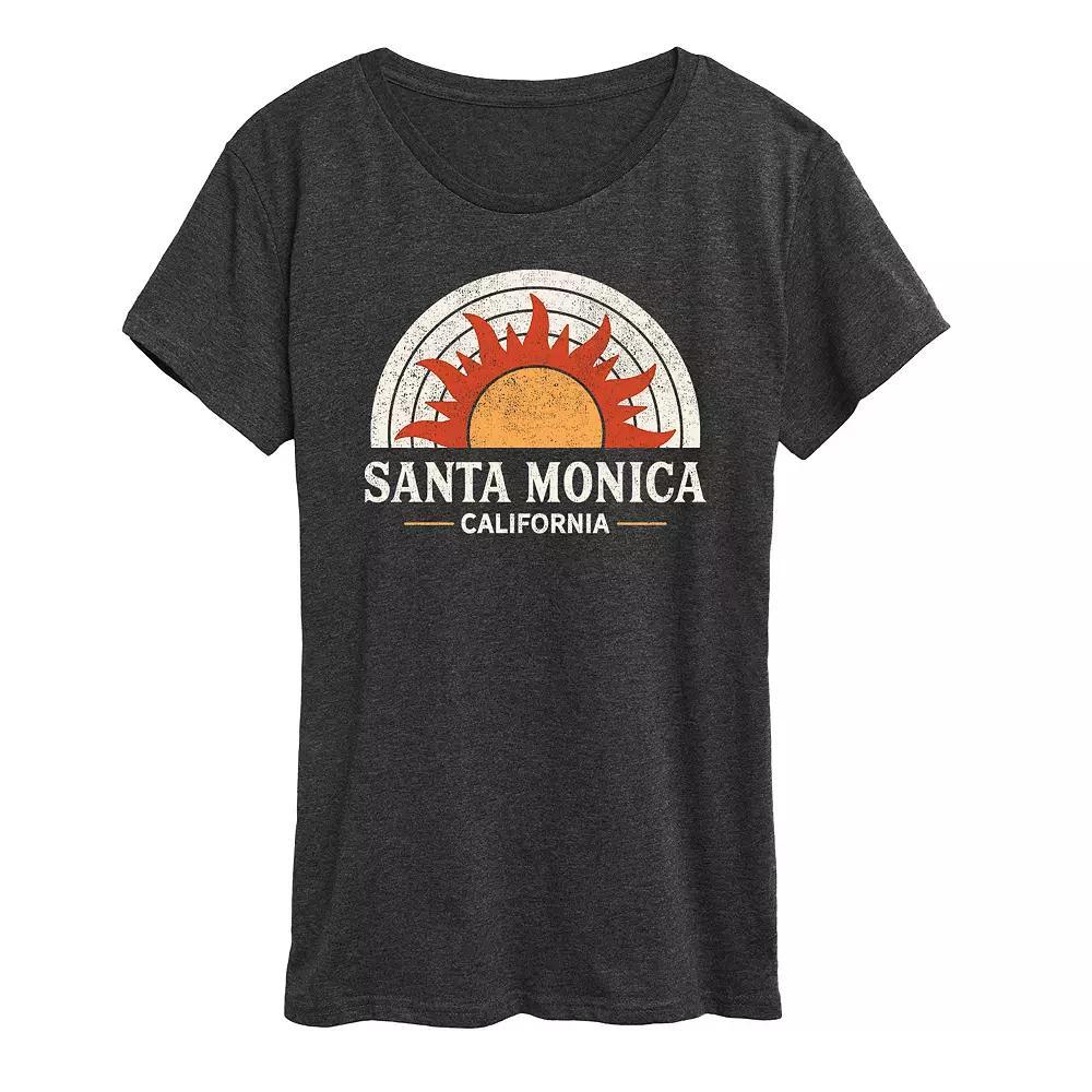 Women's Santa Monica California Sun Graphic Tee,  Product Image