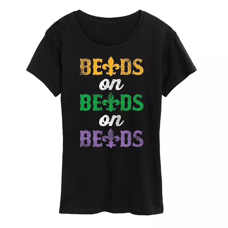 Women's Beads on Beads Graphic Tee, Size: XXL, Heather Grey Product Image