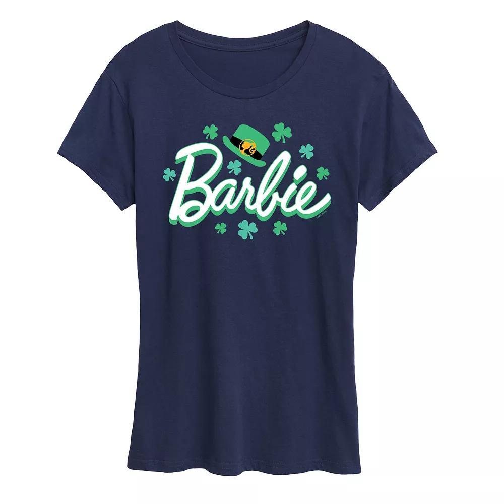 Women's Barbie® St. Patrick's Logo Graphic Tee, Size: XL, Grey Green Product Image