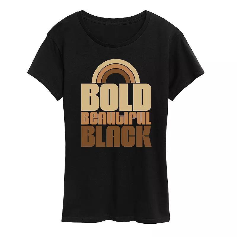 Women's Bold Beautiful Black Graphic Tee, Size: Small Product Image