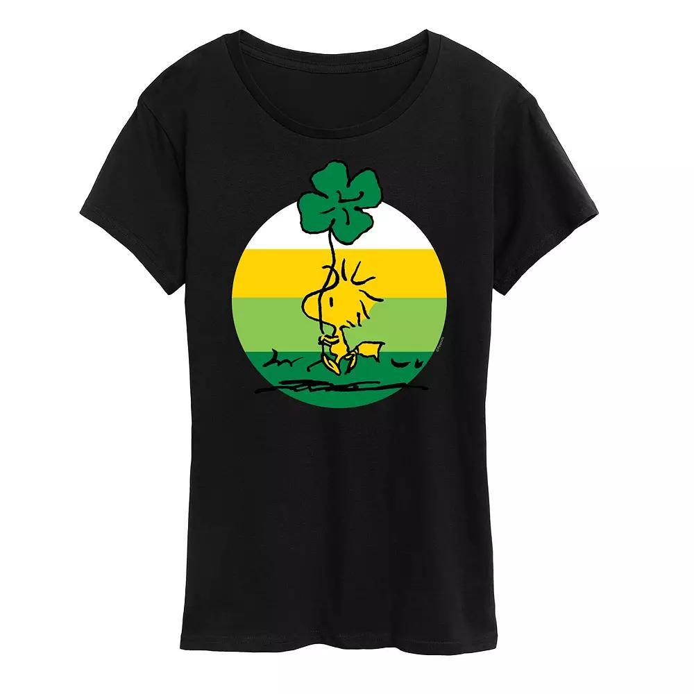 Women's Peanuts Woodstock Shamrock Graphic Tee,  Product Image