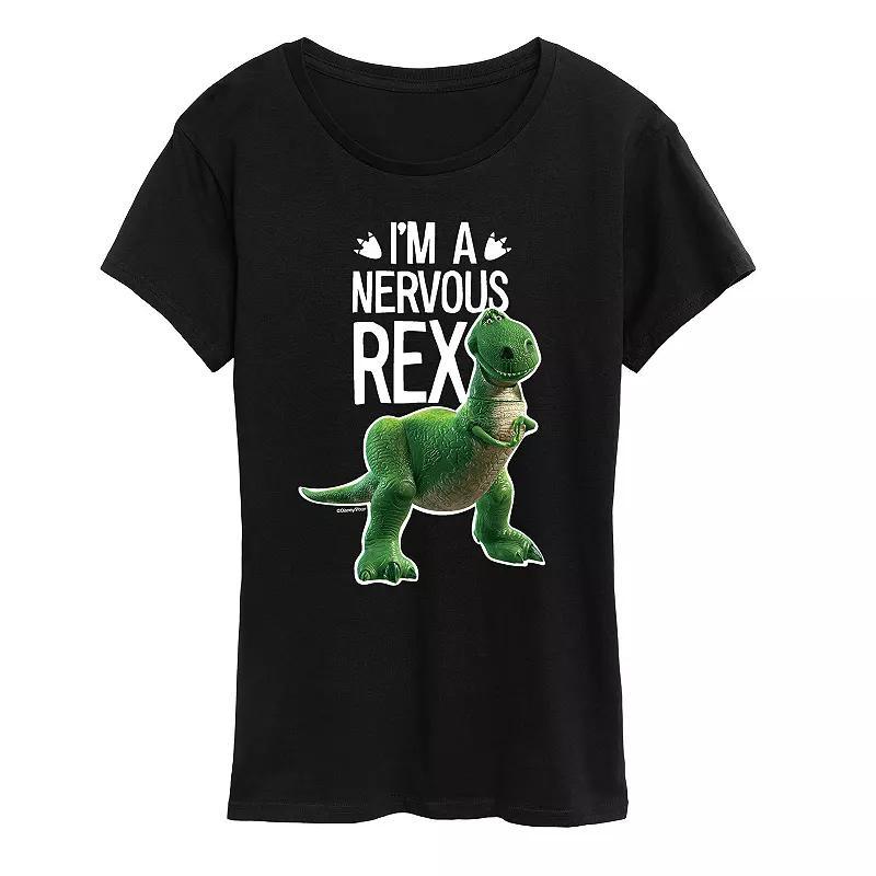 Disney / Pixars Toy Story Womens Nervous Rex Graphic Tee, Girls Blue Product Image