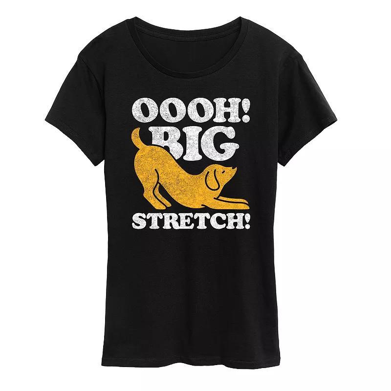 Womens Dog Oooh Big Stretch Graphic Tee Heather Grey Product Image