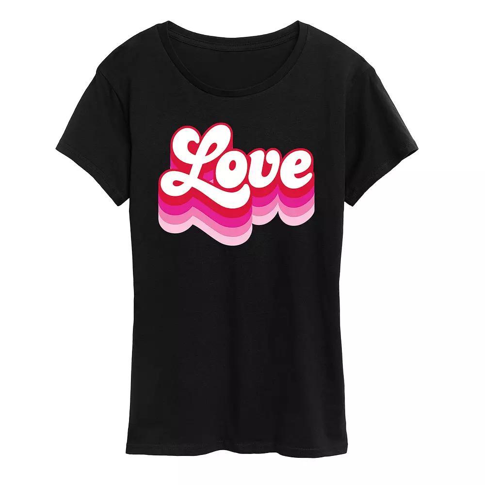 Women's Retro Love Graphic Tee,  Product Image