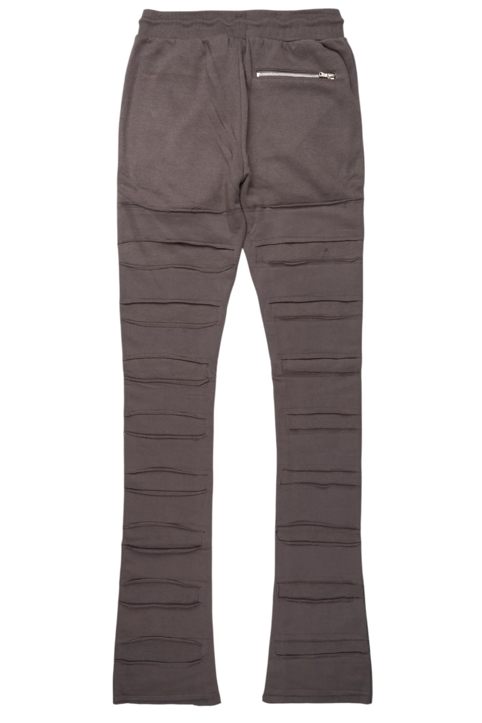 Emilio Vintage Grey Stacked Flare Track Pant Male Product Image