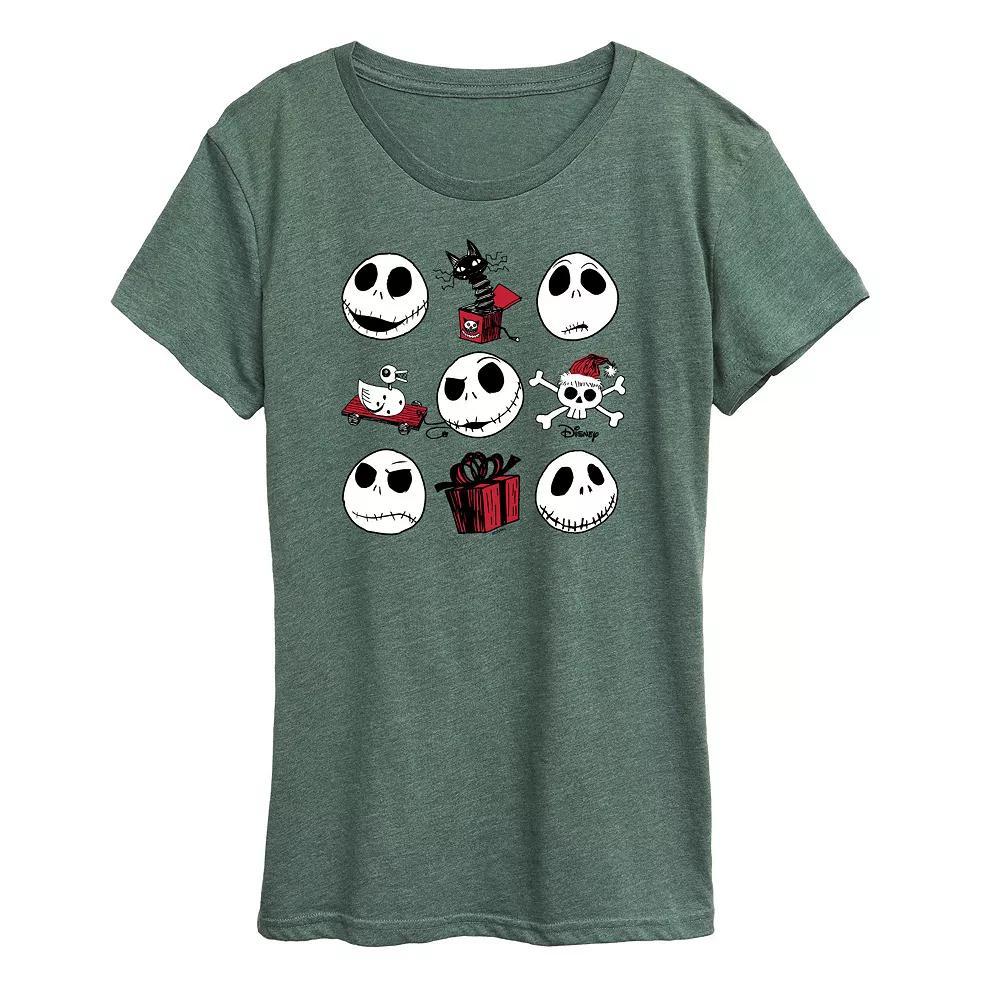 Disney's Nightmare Before Christmas Women's Jack Grid Graphic Tee, Girl's,  Product Image