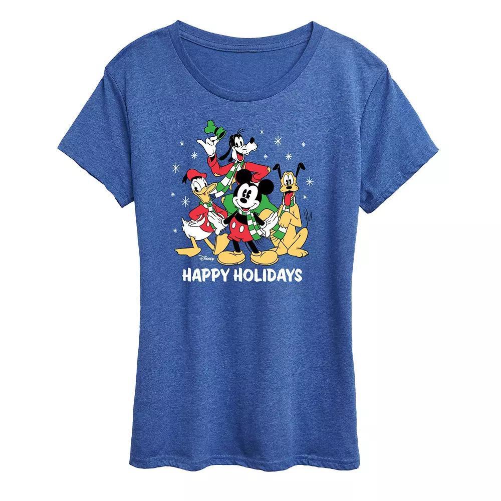 Disney's Mickey and Friends Women's Happy Holidays Group Graphic Tee, Girl's,  Product Image