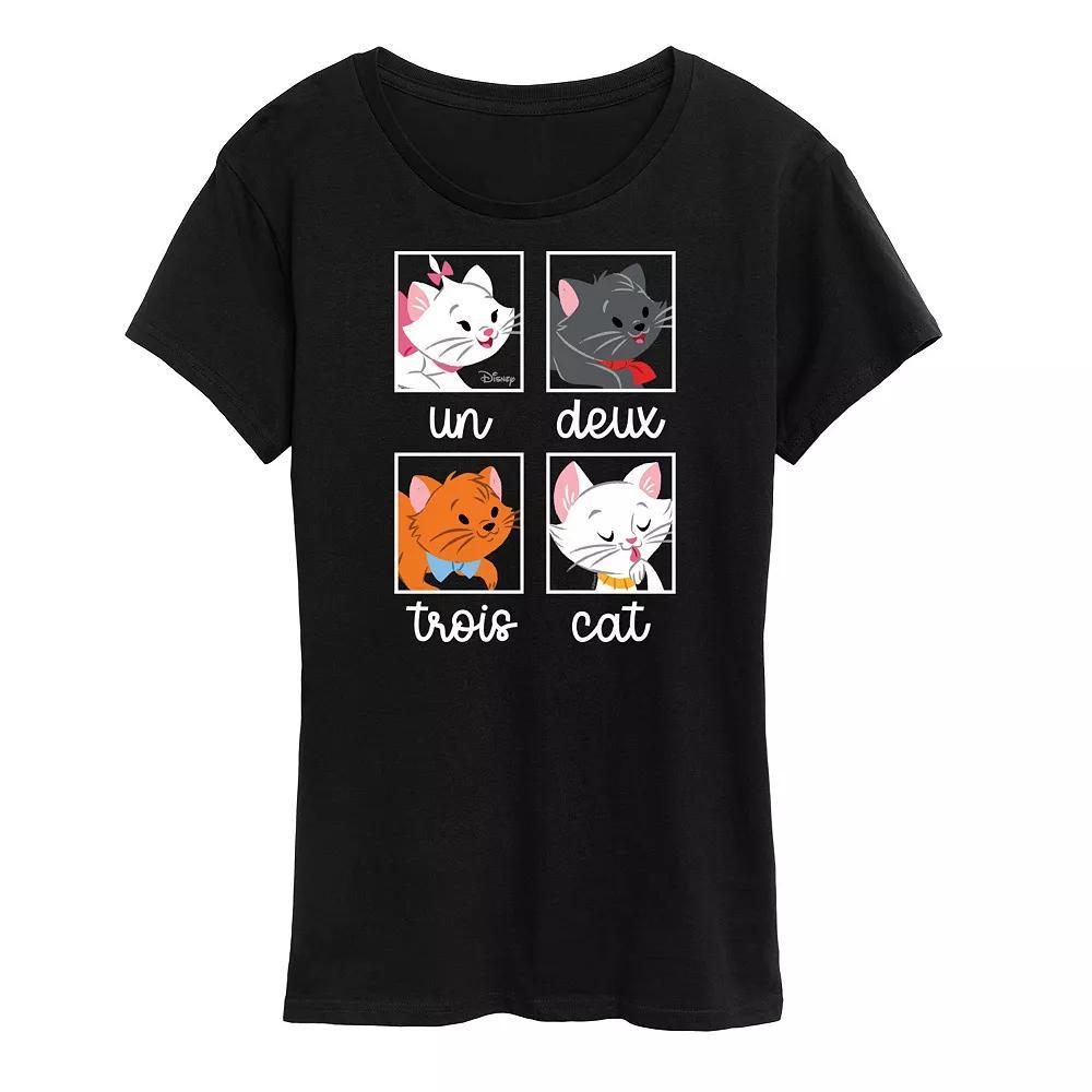 Disney's The Aristocats Women's Un Deux Trois Cat Graphic Tee, Girl's,  Product Image