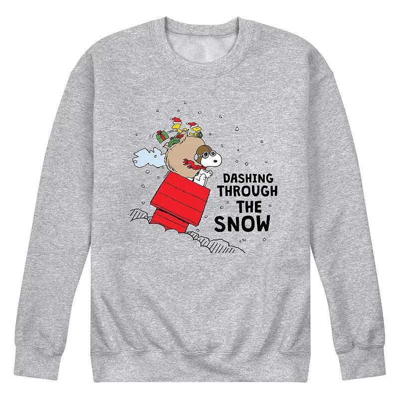 Mens Peanuts Dashing Through The Snow Sweatshirt Product Image