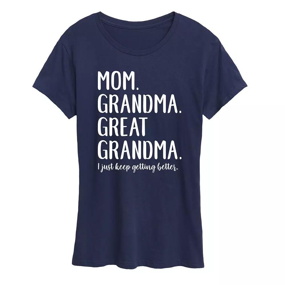 Women's Mom Grandma & Great Grandma Graphic Tee, Girl's,  Product Image
