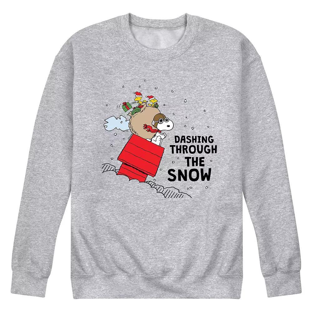 Men's Peanuts Dashing Through The Snow Sweatshirt,  Product Image