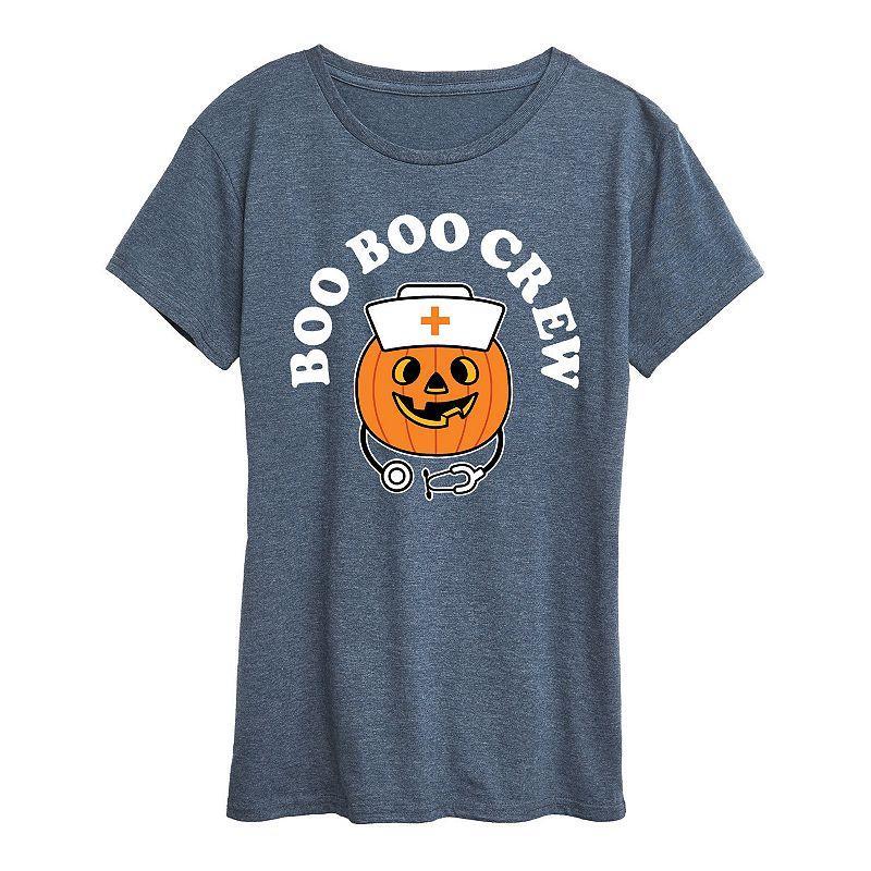 Women's Boo Boo Crew Halloween Tee, Girl's, Size: Large, Blue Product Image