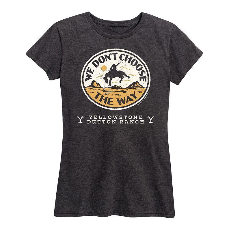 Women's Yellowstone Don't Choose The Way Graphic Tee, Size: Small, Heather Grey Product Image