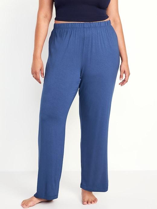 Mid-Rise Knit Jersey Pajama Pant Product Image