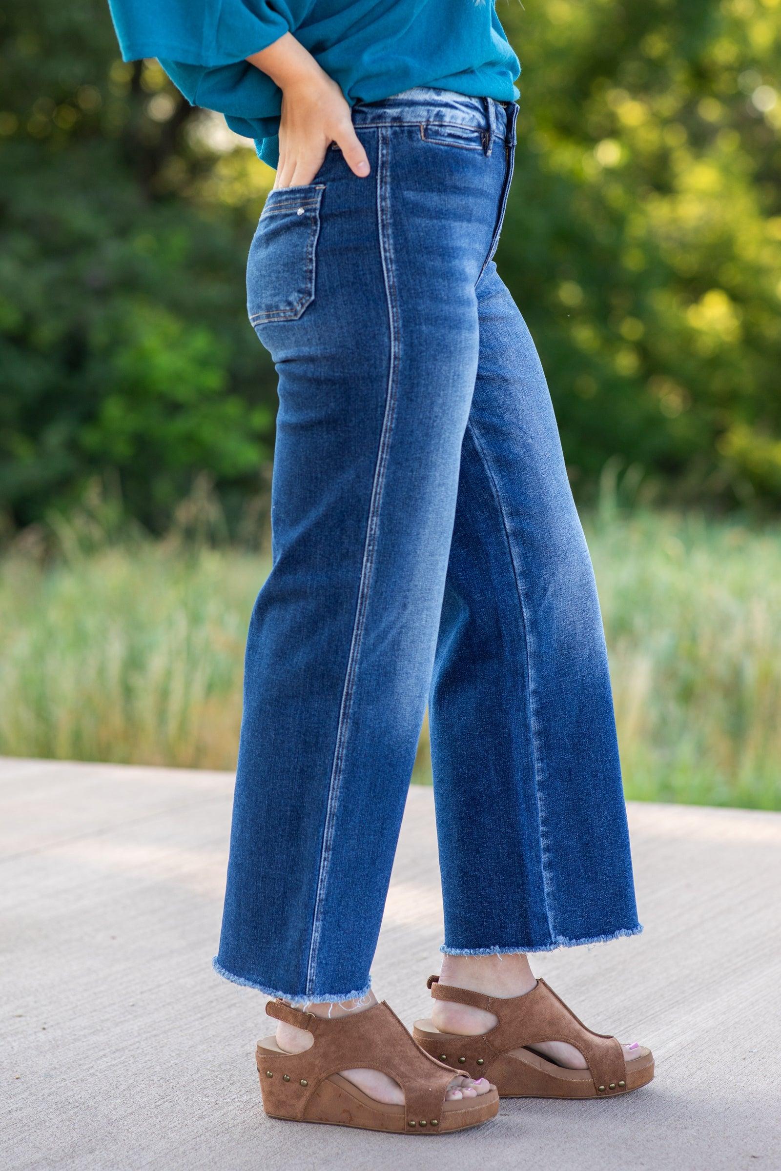 Mica High Rise Crop Wide Leg Jean Product Image