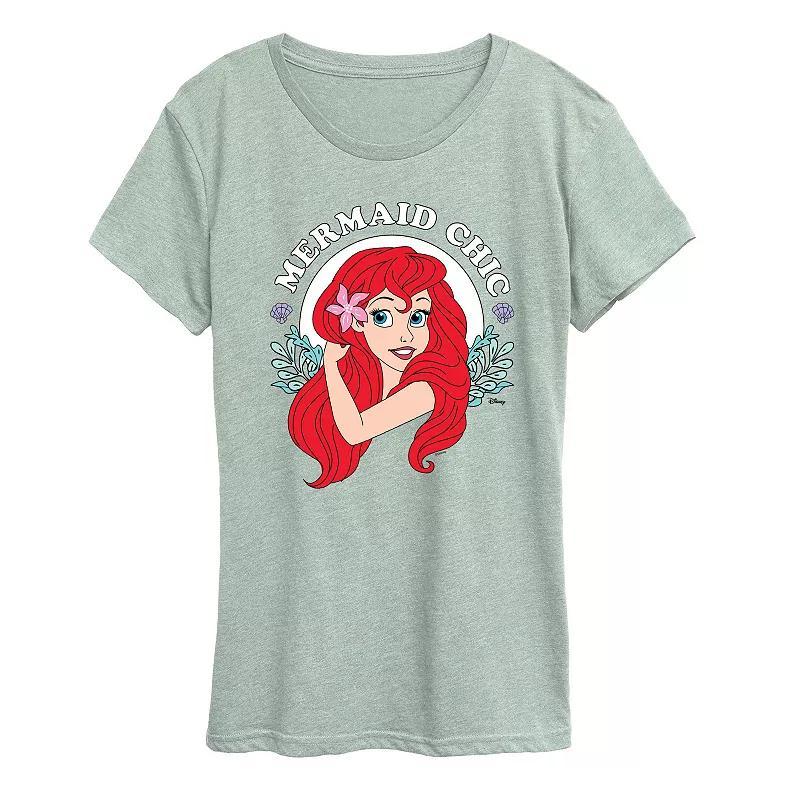 Disney Princess Ariel Women's Mermaid Chic Graphic Tee, Girl's,  Product Image