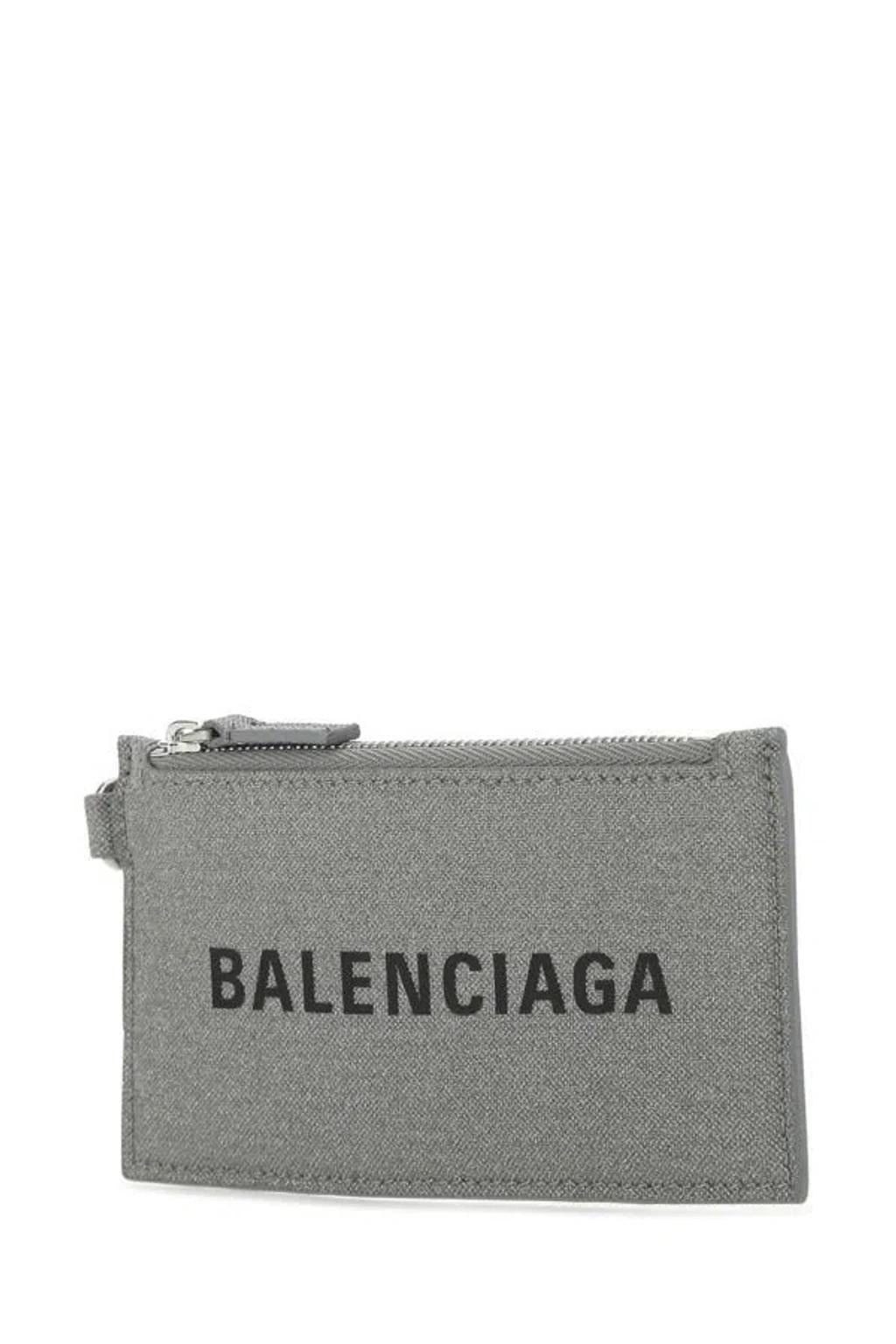 BALENCIAGA Grey Fabric Card Holder Nd  Donna Tu Product Image