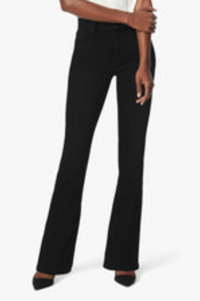 Plus Size Mid Waist Rolled Hem Straight-Leg Solid Pants Women DimGray At the Office Straight Leg Mid Rise Office Pants BloomChic 22-24/3X Product Image