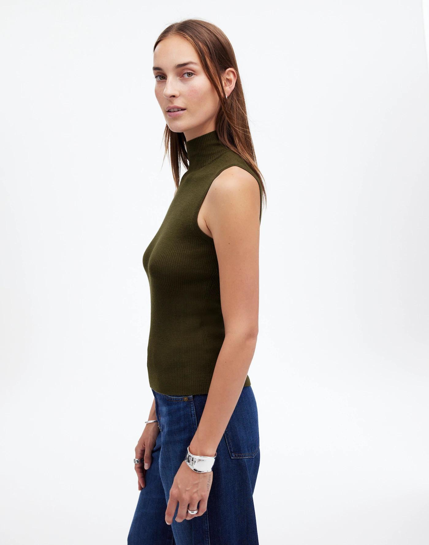 Merino Wool-Silk Sweater Tank Product Image
