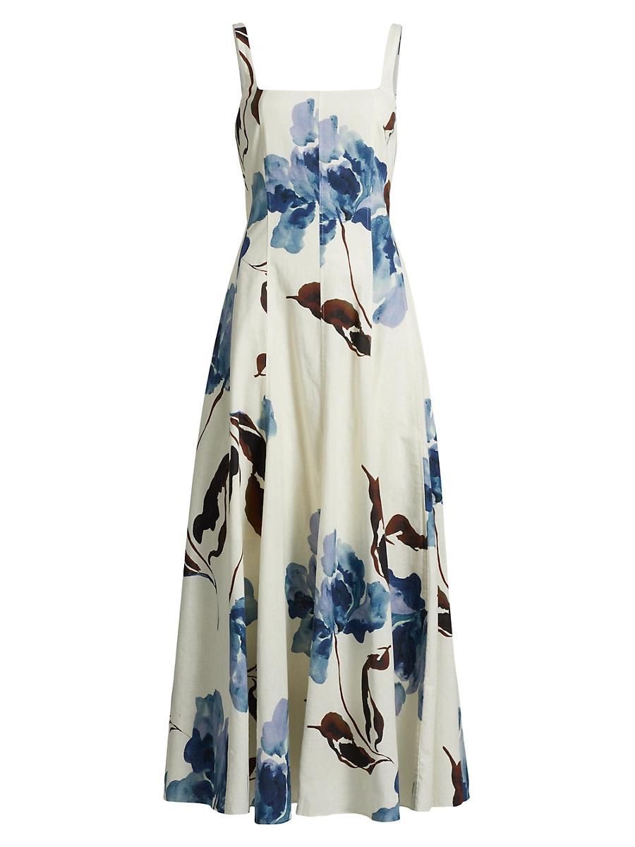 Womens Athena Floral Panelled Sleeveless A-Line Maxi Dress Product Image