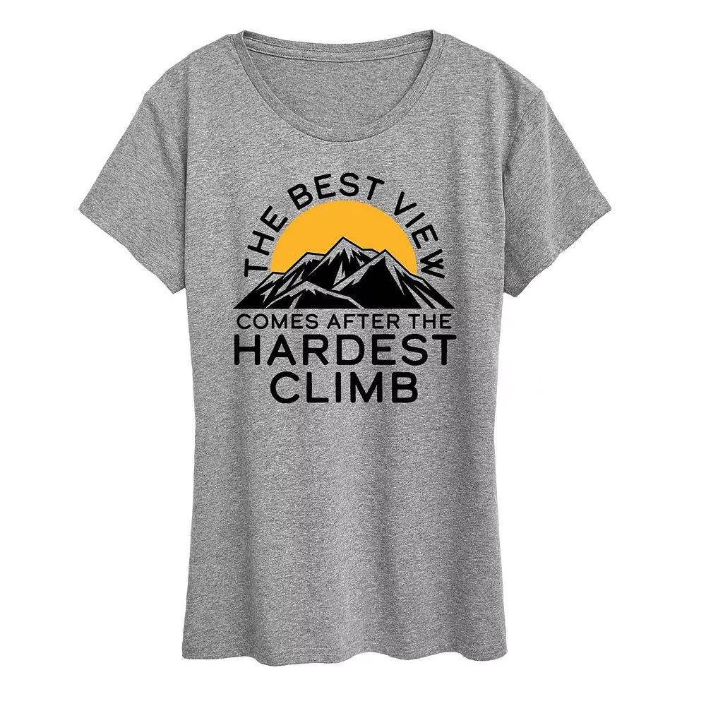 Women's The Best View Graphic Tees, Girl's, Size: Small, Grey Grey Product Image