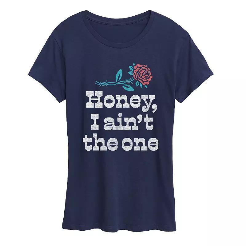 Women's Honey I Ain't The One Graphic Tee, Size: Large, Blue Product Image