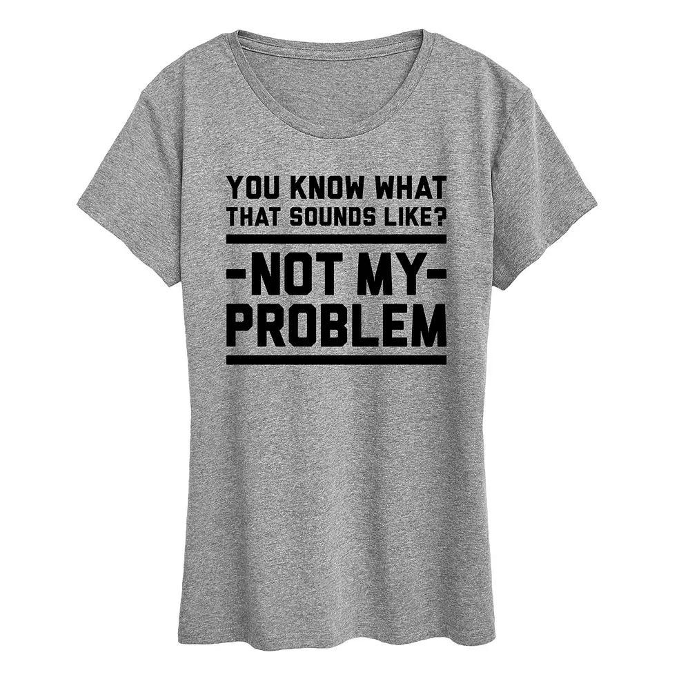 Women's You Know What That Sounds Like Graphic Tee, Size: Small, Grey Gray Product Image