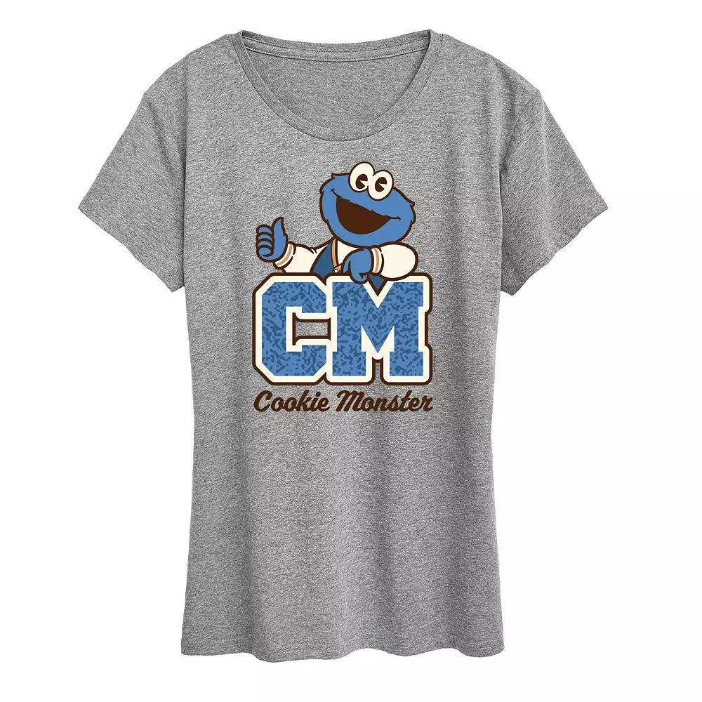 Women's Sesame Street Cookie Collegiate Graphic Tee, Girl's,  Product Image