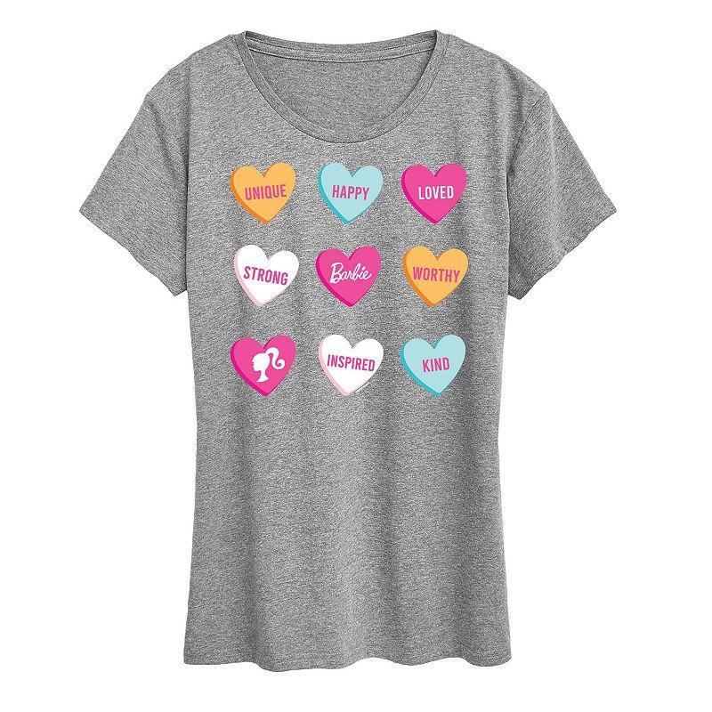 Women's Barbie® Candy Hearts Graphic Tee,  Product Image