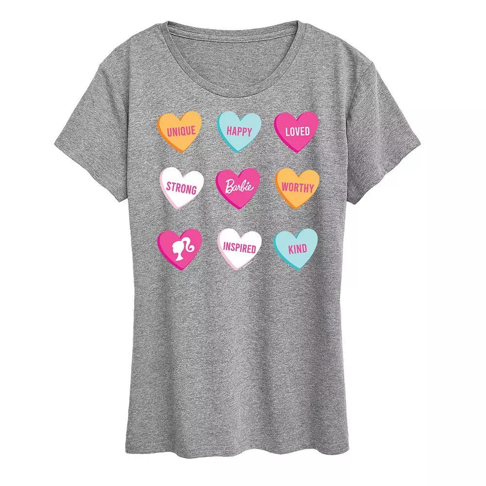 Women's Barbie® Candy Hearts Graphic Tee,  Product Image