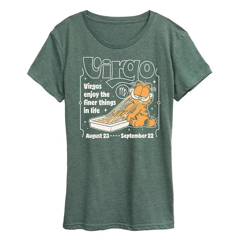 Womens Garfield Virgo Graphic Tee Blue Product Image