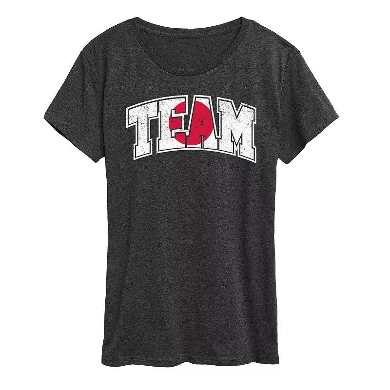 Women's Team Japan Graphic Tee, Size: XL, Heather Grey Product Image