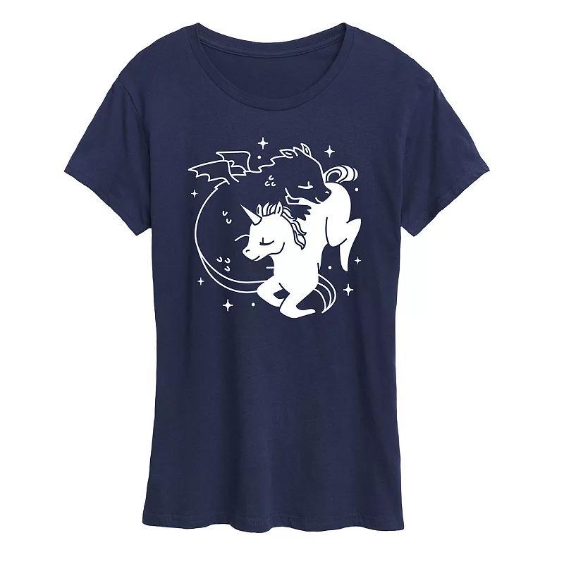 Women's Dragon Unicorn Graphic Tee,  Product Image