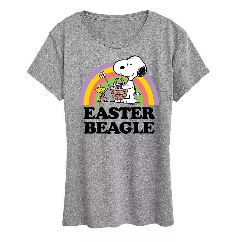 Women's Peanuts Snoopy & Woodstock Easter Beagle Graphic Tee,  Product Image