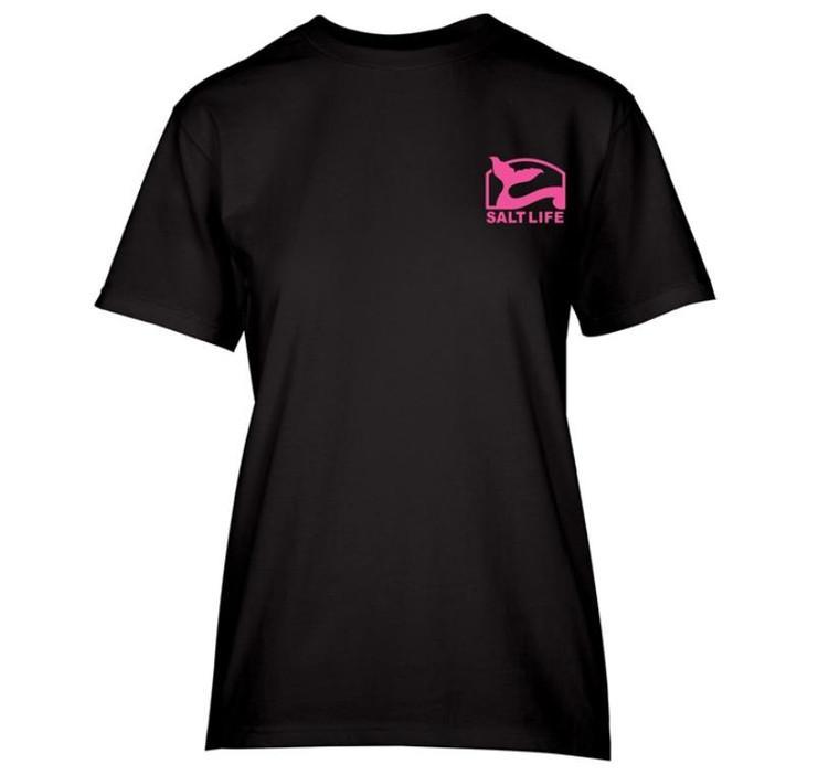 SALE Salt Life® Ladies' S/S Black/Pink Pro Salt Mermaid T-Shirt Product Image