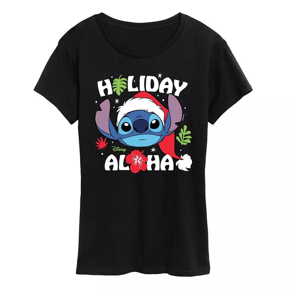 Disney's Lilo and Stitch Women's Holiday Aloha Graphic Tee,  Product Image