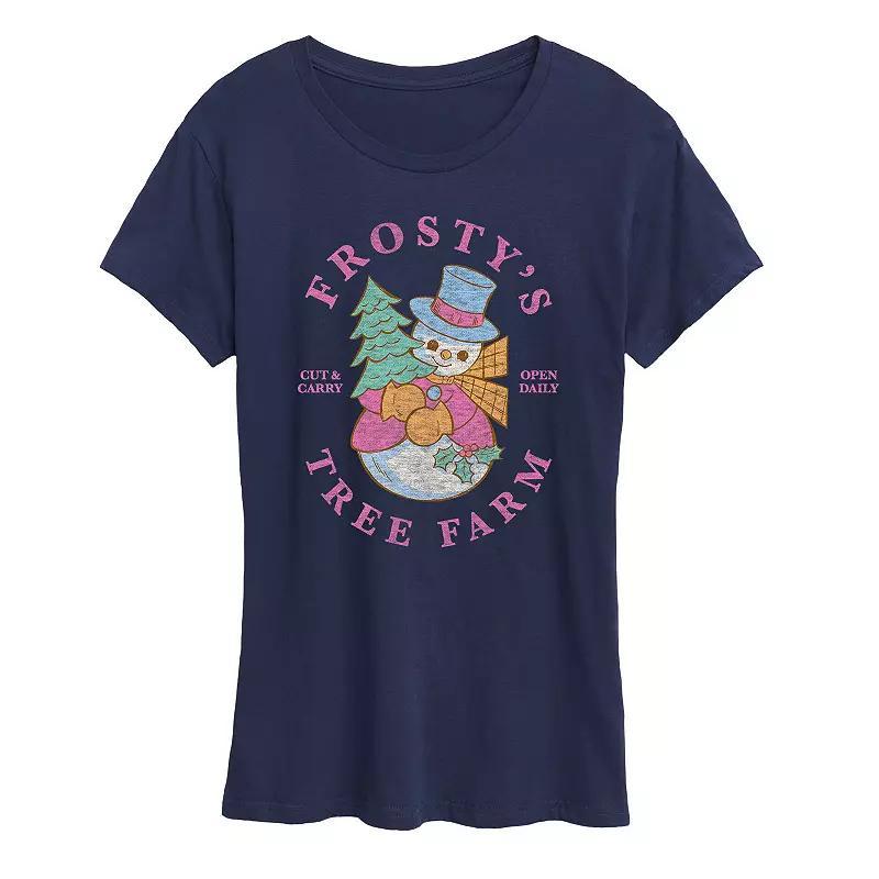 Women's Frosty's Tree Farm Graphic Tee, Girl's, Size: Large, Blue Product Image