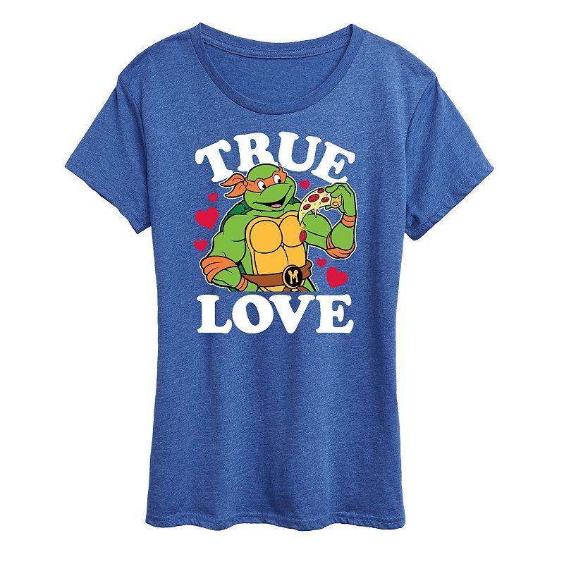 Women's Teenage Mutant Ninja Turtles True Love Graphic Tee, Size: XXL, Grey Gray Product Image