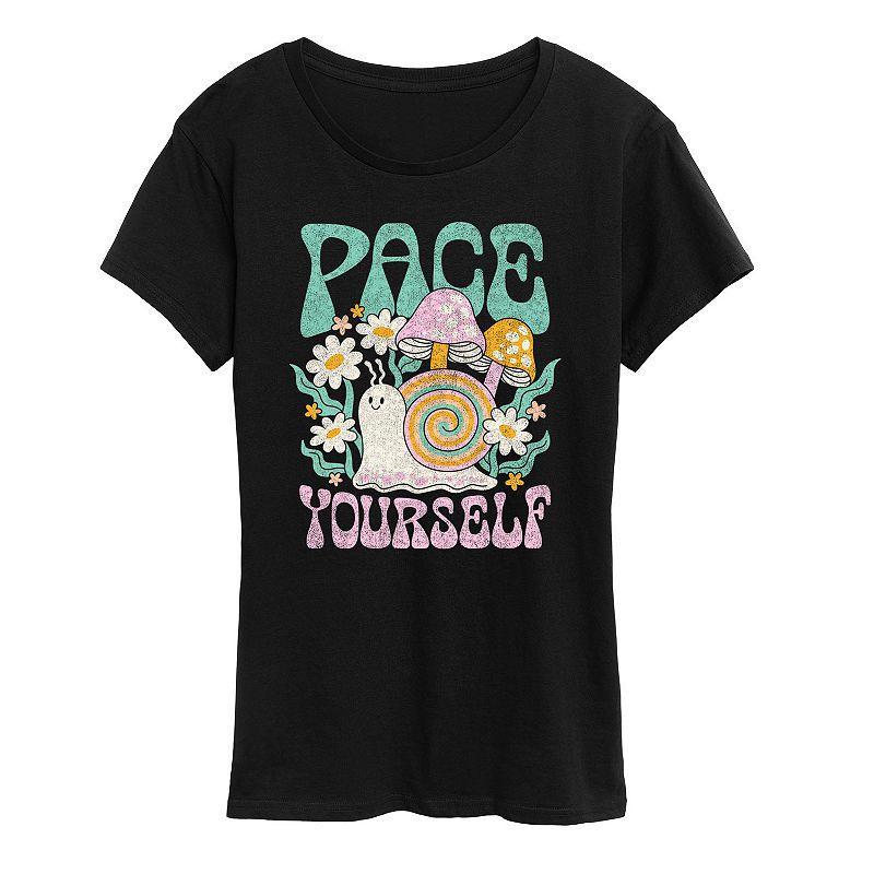 Plus Pace Yourself Snail Graphic Tee, Womens Product Image