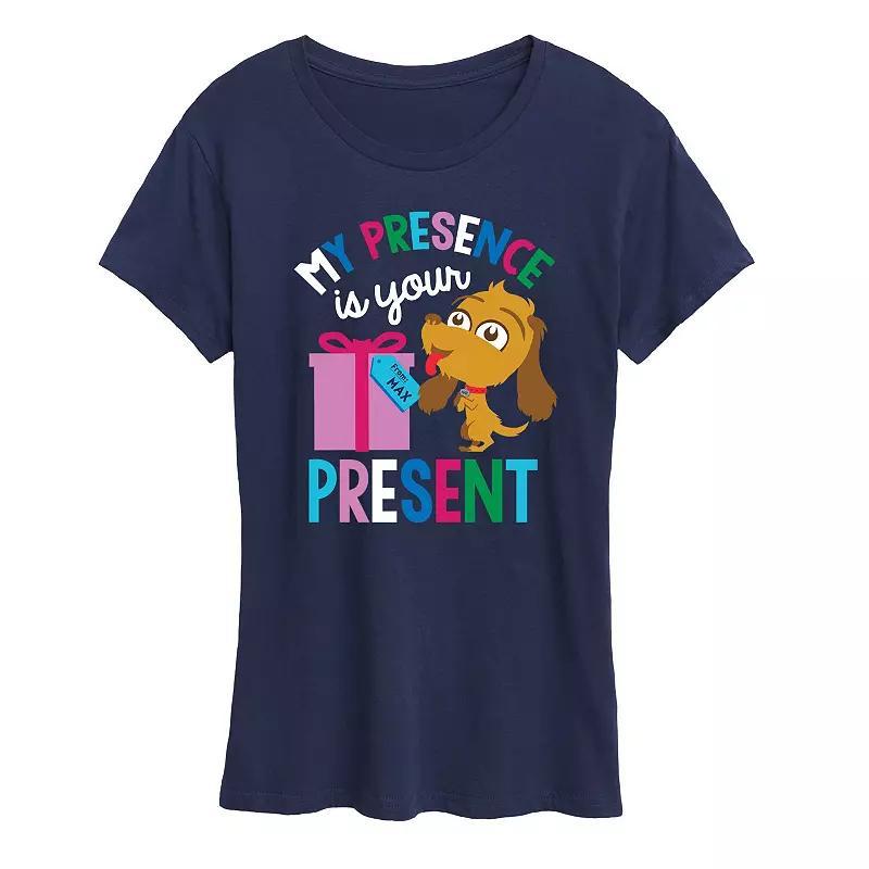 Women's Dr. Seuss Little Grinch Presents Max Graphic Tee, Girl's, Size: Large, Blue Product Image