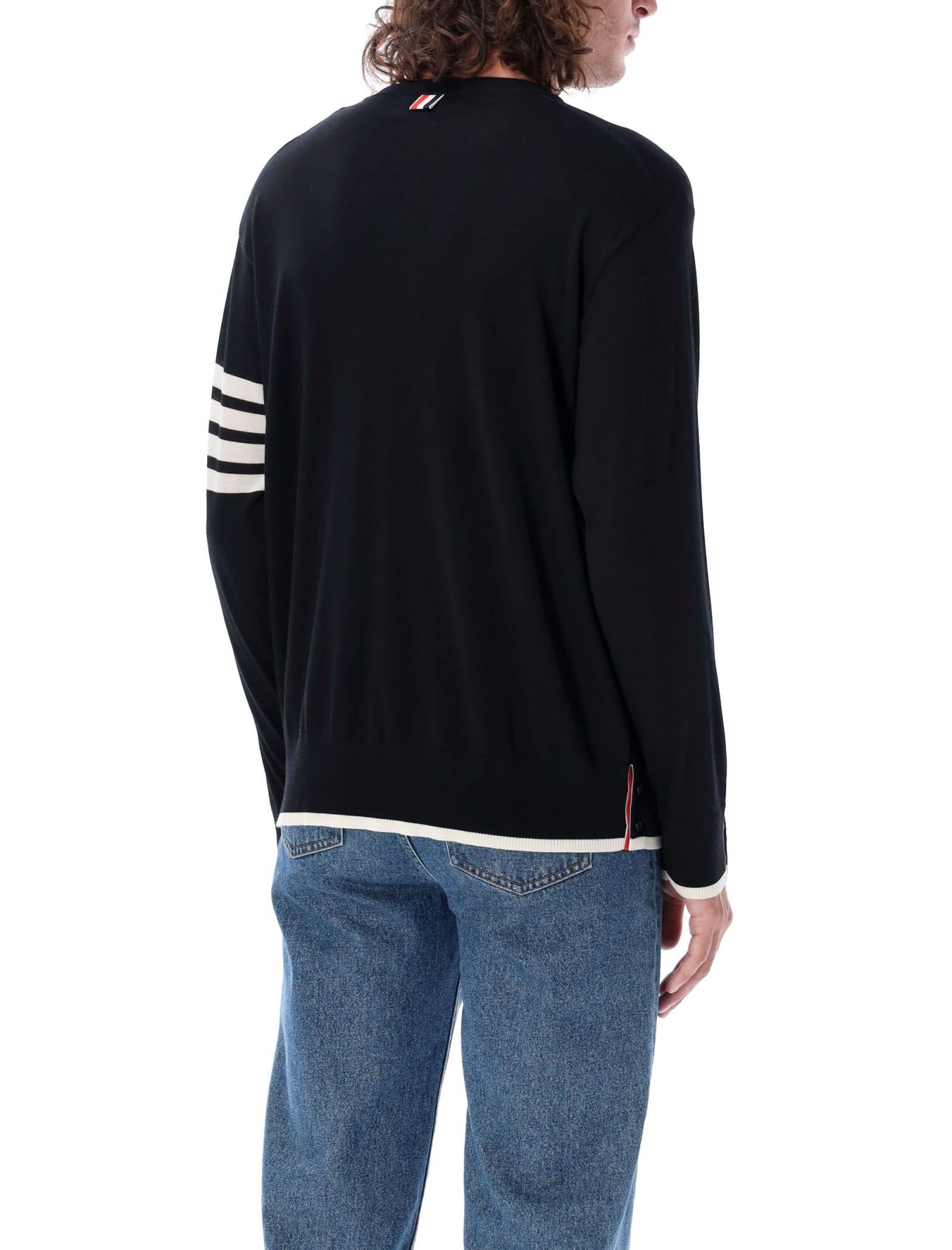 Virgin Wool Crewneck Sweater In Black Product Image