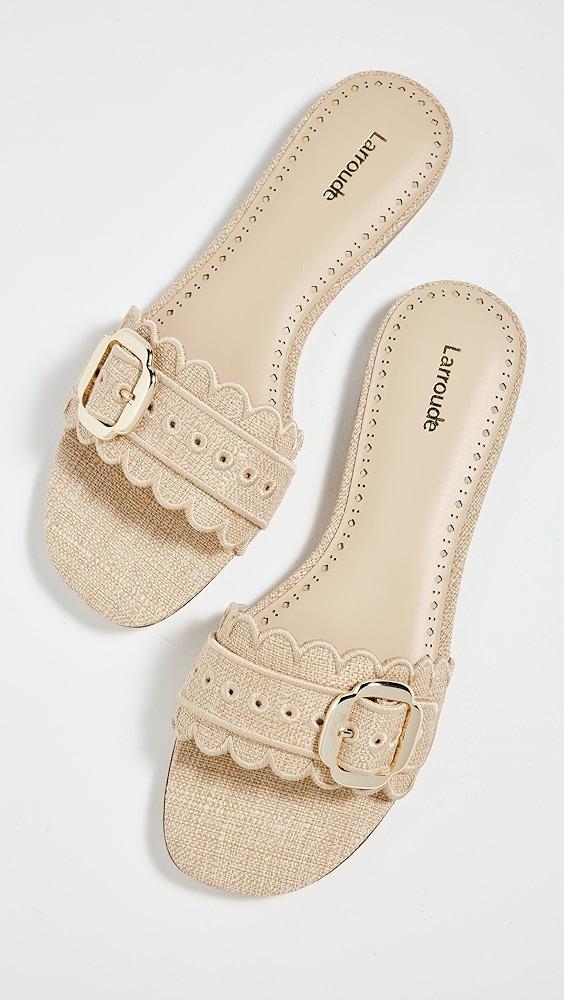 Larroudé Ivy Broderie Slides | Shopbop Product Image